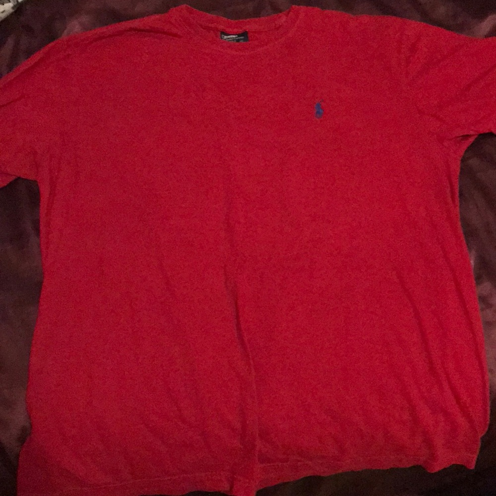 Red polo tee